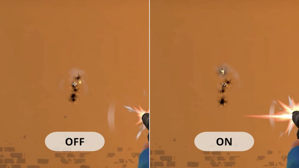 Valorant fade crosshair with firing error